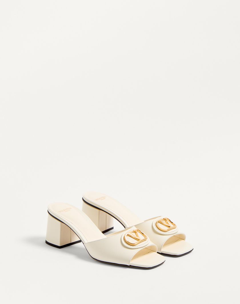 VLOGO SIGNATURE SLIDE SANDAL IN CALFSKIN 60MM - Image 1